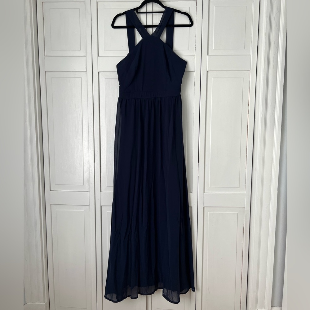 Lulus Navy Air of Romance Navy Blue Dress, Size XL